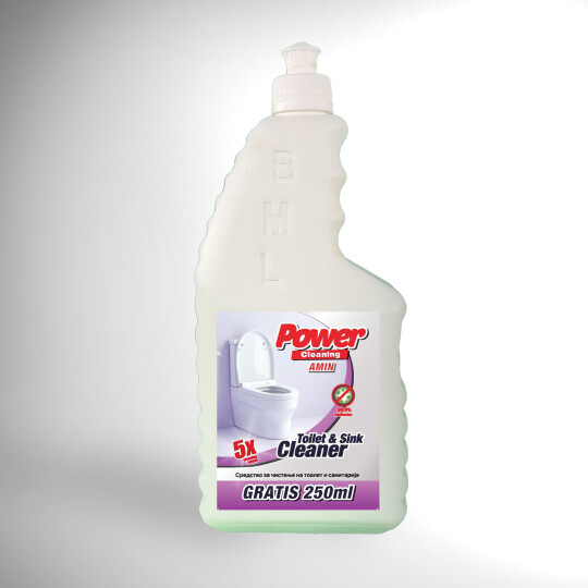 Image of Power Cleaning Amin средство за чистење и дезинфекција на тоалет и санитарија. 1 литар