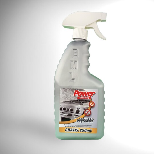 Image of Power Cleaning Kitchen & Grill детергент за чистење и одмастување на плотни, скари и фурни. 1 литар