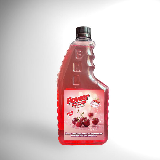 Image of Power Cleaning Universal Wild Cherry универзално средство за чистење со мирис на цреша за сите видови на површини. 1 литар