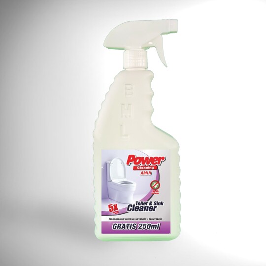 Image of Power Cleaning Amin средство за чистење и дезинфекција на тоалет и санитарија. 1 литар