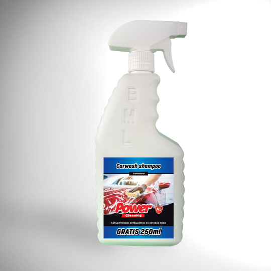Image of Power Cleaning A5 концентриран автошампон со активна пена. 1 литар