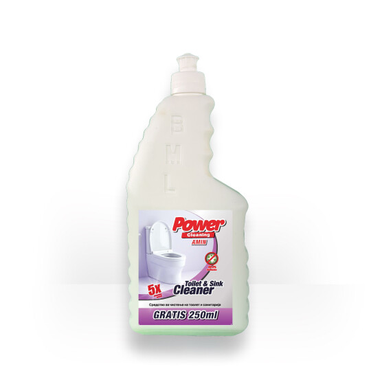 Image of Power Cleaning Amin средство за чистење и дезинфекција на тоалет и санитарија. 1 литар
