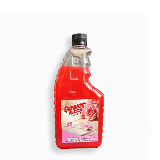 Image of Power Cleaning Universal Rose универзално средство за чистење со мирис на ружа за сите видови на површини. 1 литар
